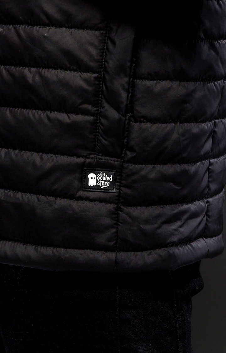 Men's Batman: Classic Logo Black Solid Bomber Jacket