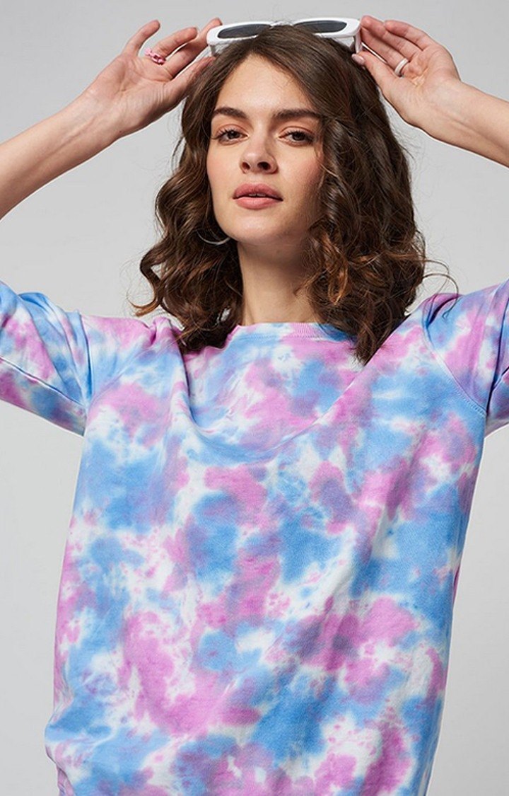 Women's Rainbow Multicolour Tie Dye Printed Sweatshirts