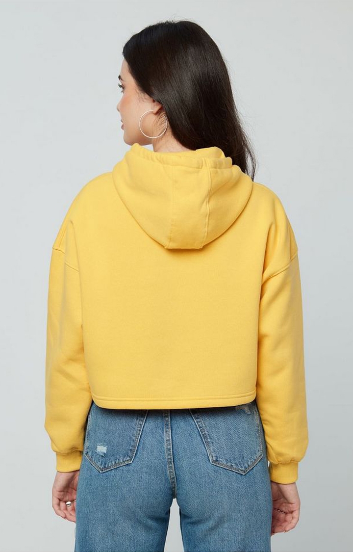 Women's Minions: Mood Yellow Printed Hoodies