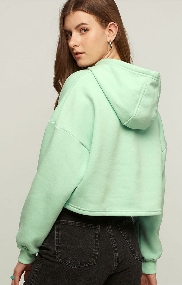 Women's TSS Originals Green Solid Hoodies