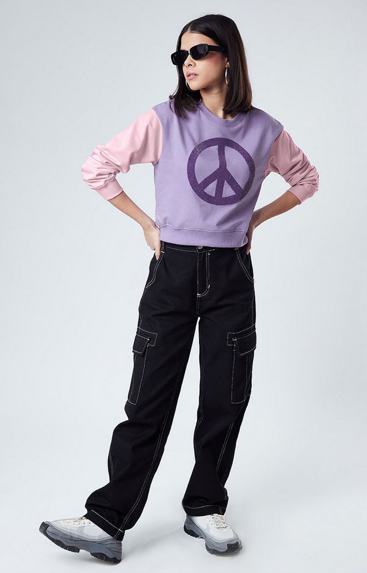 Women's Peacekeeper Pink Printed Sweatshirts