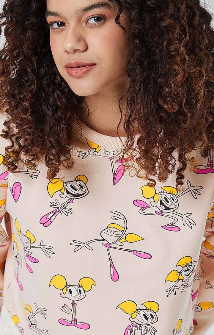 Women's Dexter: Dee Dee Mania Pink Printed Crop Top