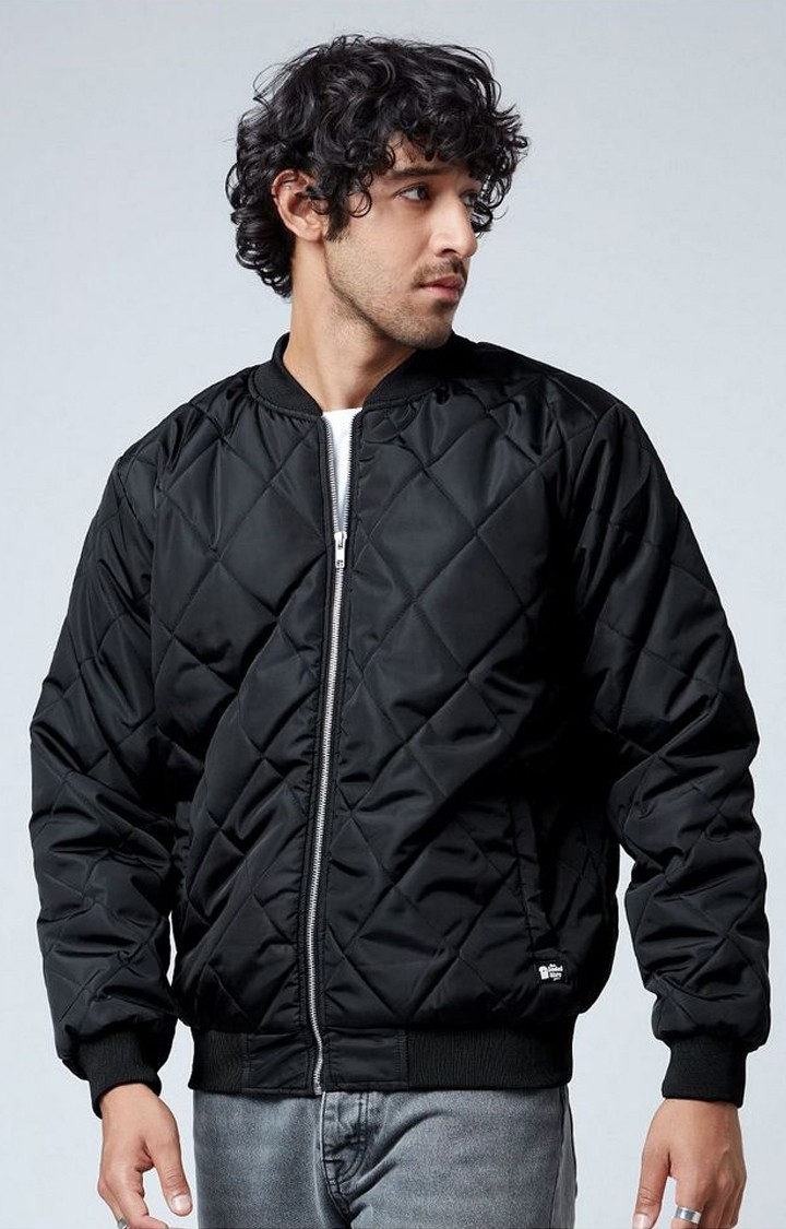 Black solid bomber jacket hotsell