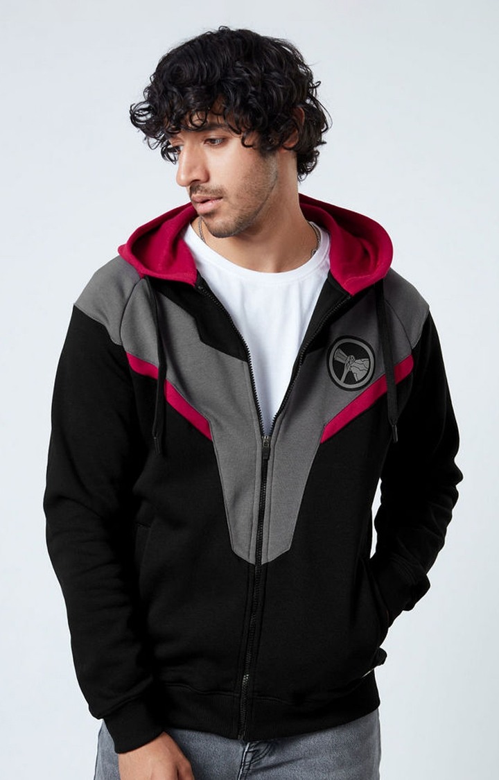Men's Thor: Thunder Effect Black Printed Hoodies