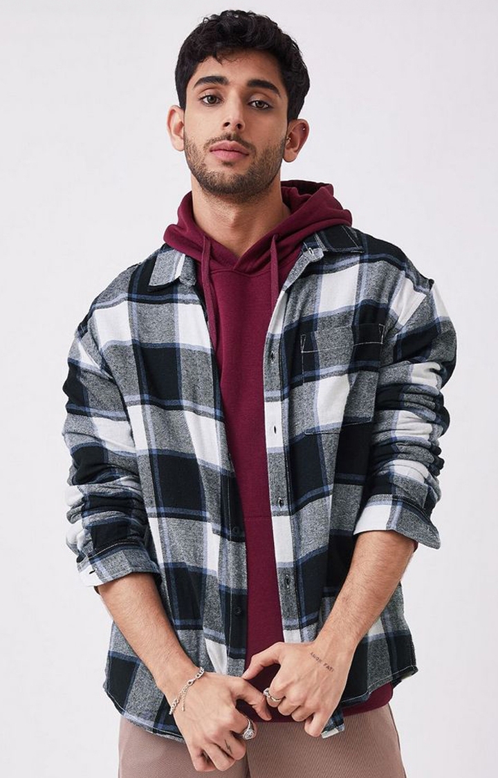 The Souled Store | Men's Multicolour Checked Oversized Shirt