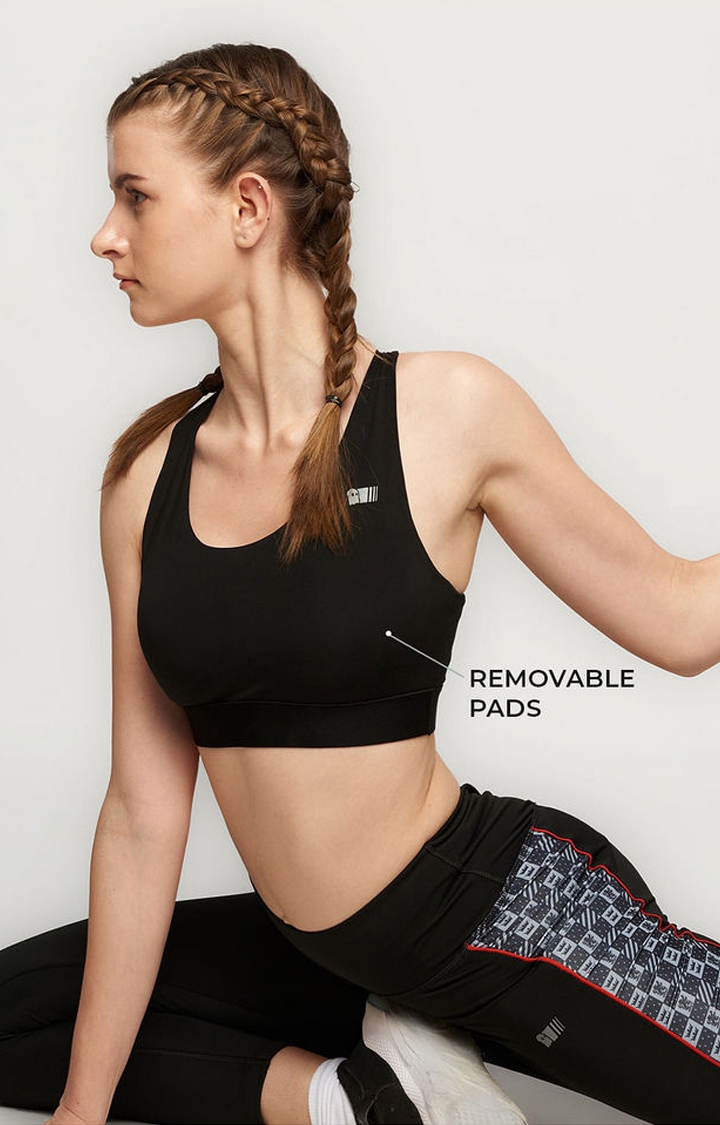 The Souled Store | Women's Black Active: Training Sports Bra