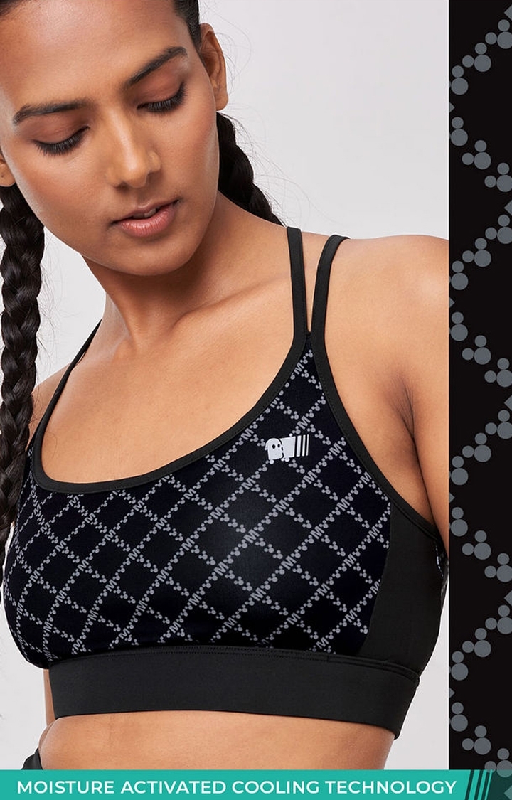 Women's Black Official Active: Mickey Sports Black Training Sports Bra