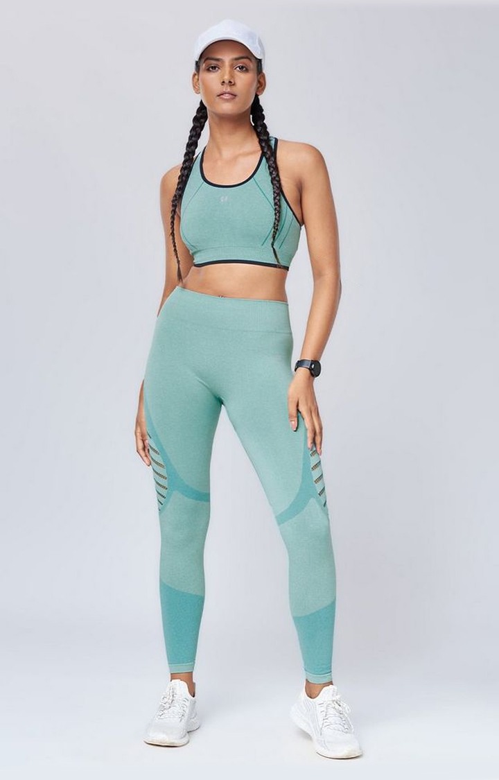 Women's Blue Active: Runners Aqua Training Sports Bra