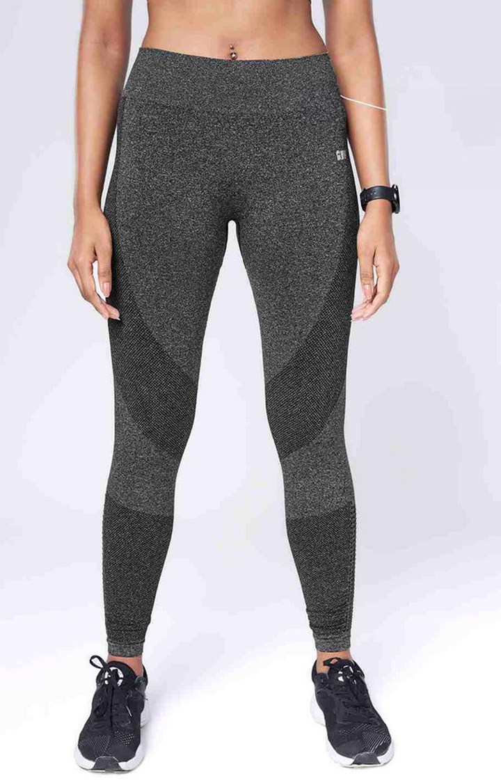 Women's Anthra Nylon Solid Leggings