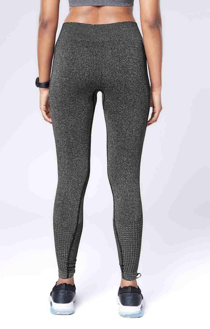 Women's Anthra Nylon Solid Leggings