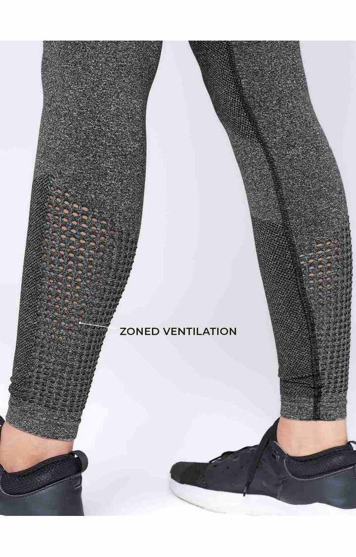Women's Anthra Nylon Solid Leggings
