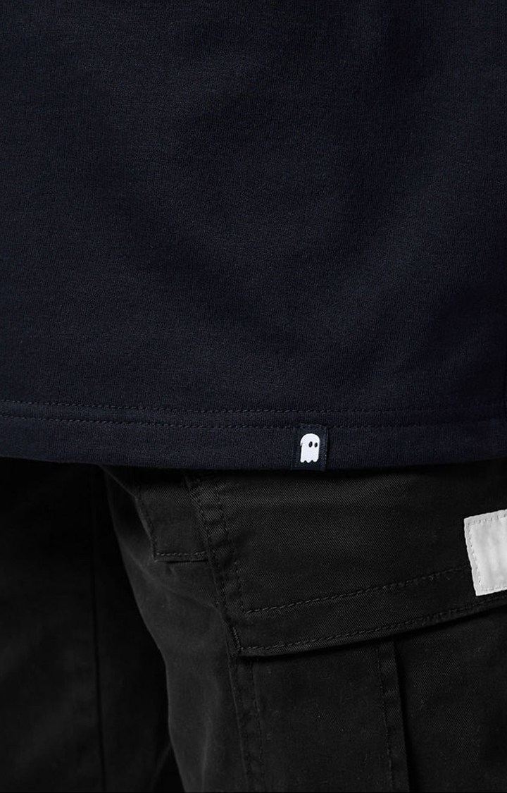 Men's BGMI: Pan Fight Black Printed Oversized T-Shirt