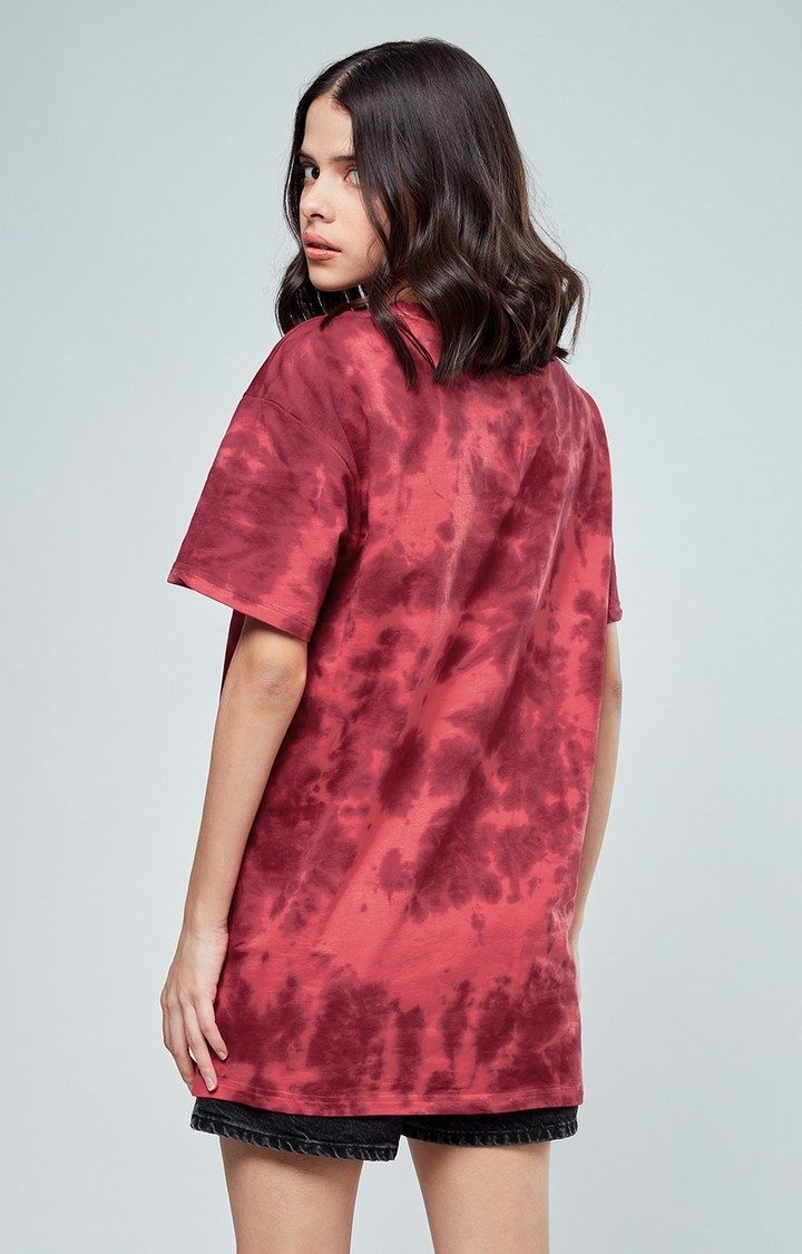 Women's Harry Potter: House Gryffindor (Tie Dye) Boyfriend T-Shirt