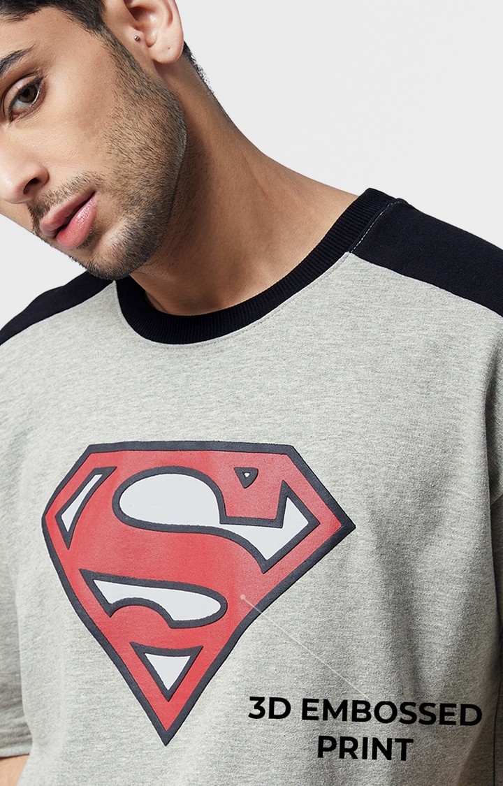 Men's Superman: Logo (3D) Oversized T-Shirt