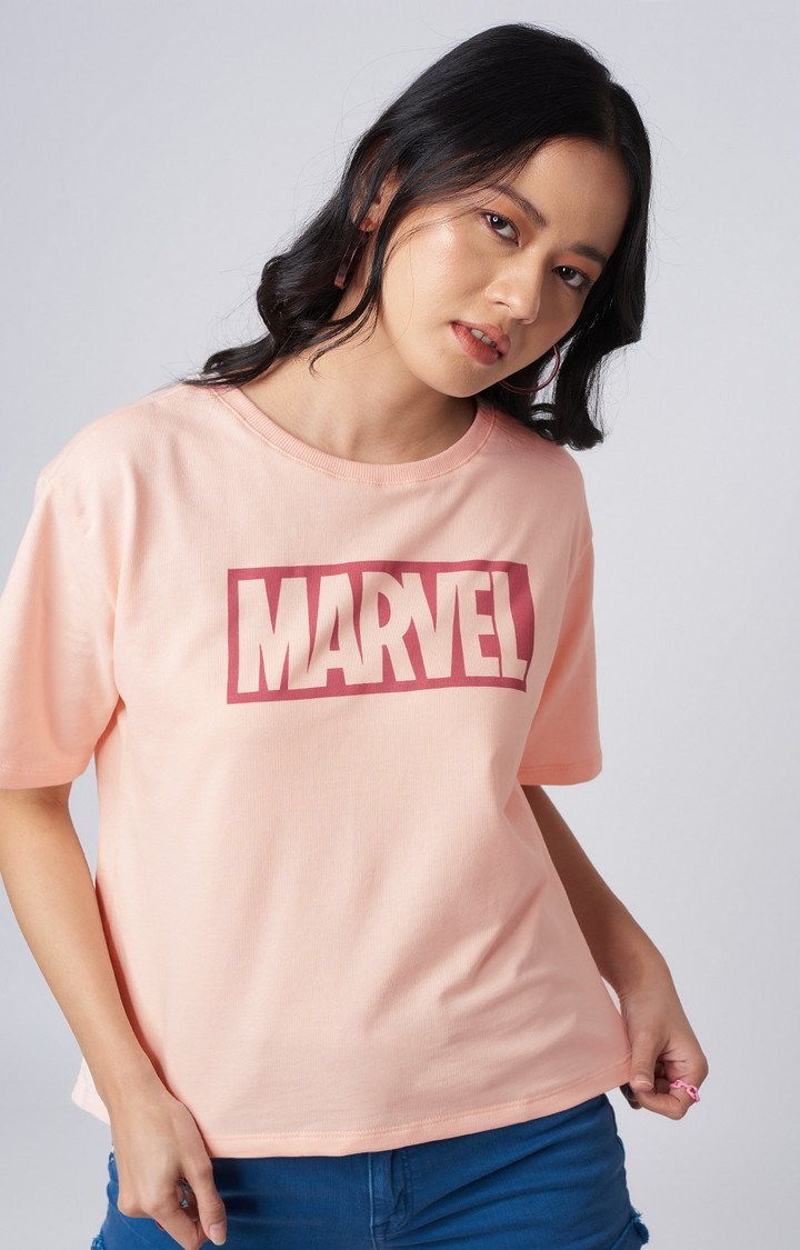 Women's Marvel: Pink Power Women's Oversized T-Shirt