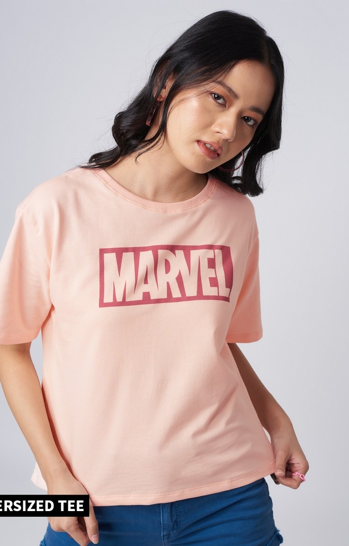 Women's Marvel: Pink Power Women's Oversized T-Shirt