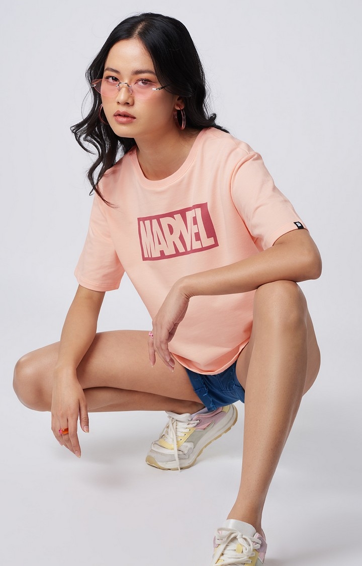Women's Marvel: Pink Power Women's Oversized T-Shirt