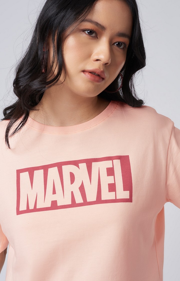 Women's Marvel: Pink Power Women's Oversized T-Shirt