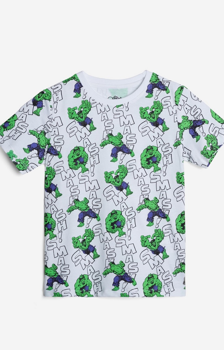 Boys Hulk: All Over Print Boys Cotton T-Shirt