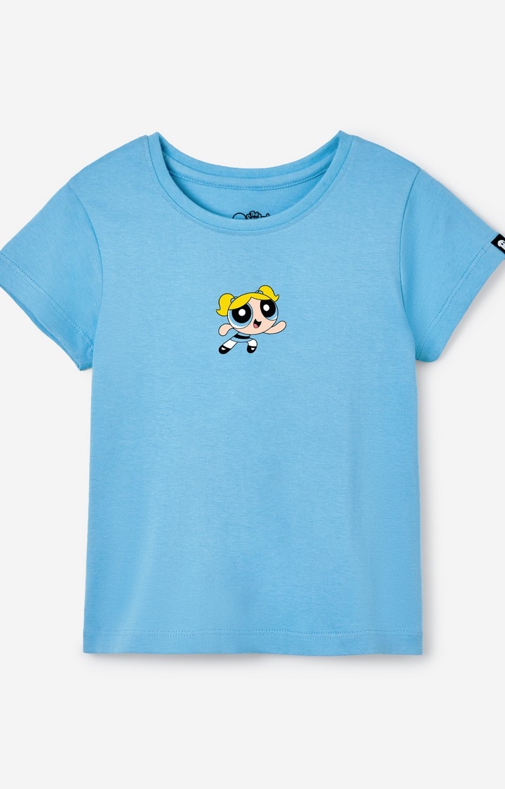 The Souled Store | Girls Powerpuff Girls: Bubbles Girls Cotton T-Shirt