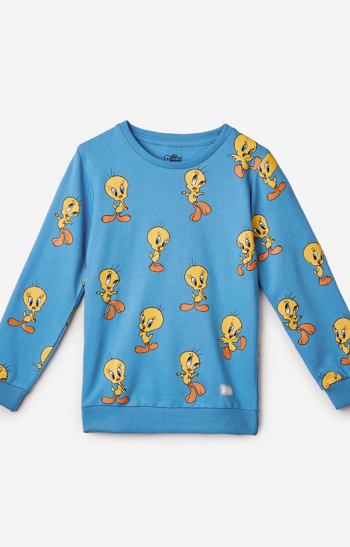 Girls Looney Tunes: Tweety Pattern Girls Cotton Sweatshirts