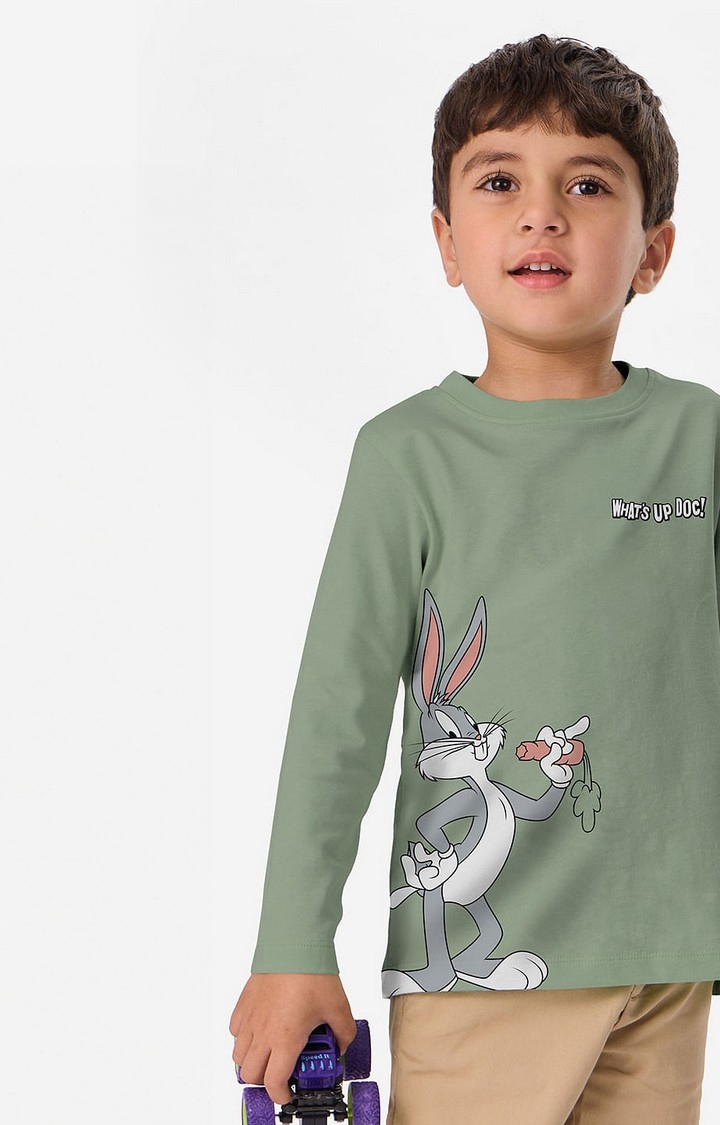 Boys Looney Tunes: What's Up Doc Boys Cotton Full Sleeve T-Shirt