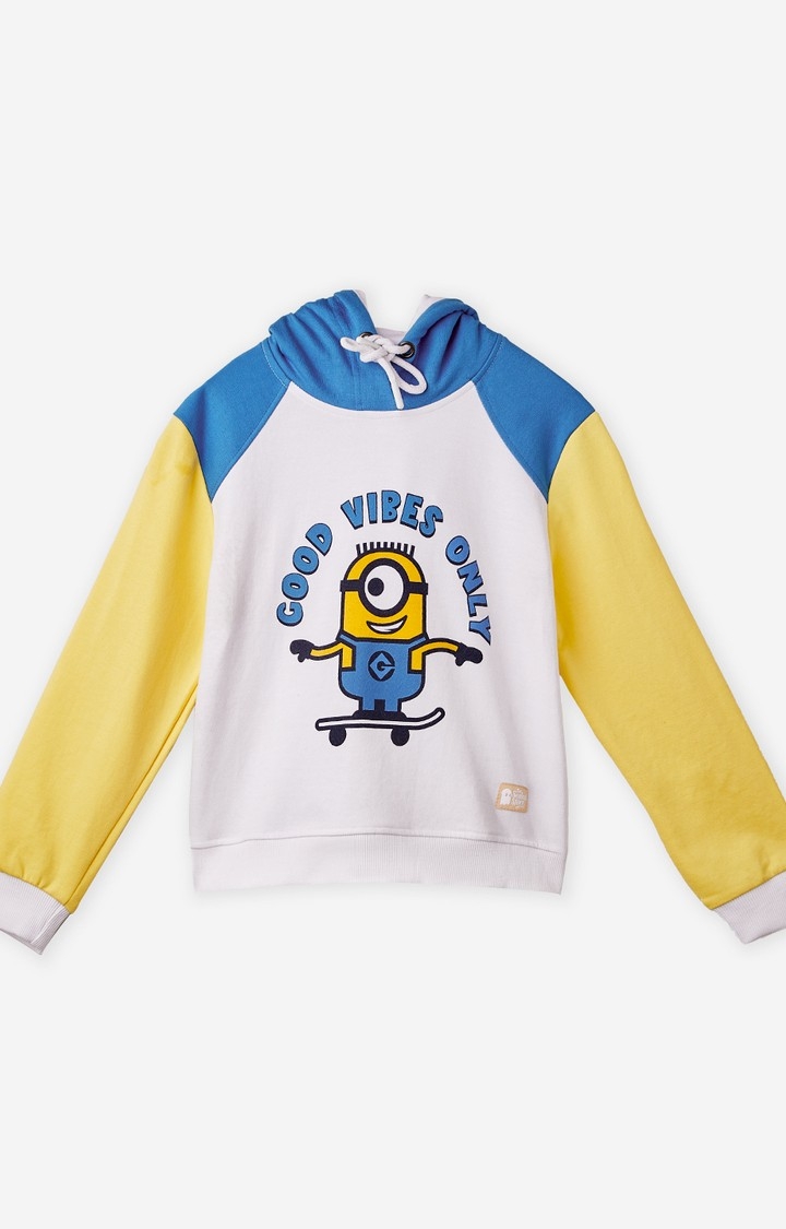 Girls Minions: Good Vibes Only Girls Cotton Hoodie