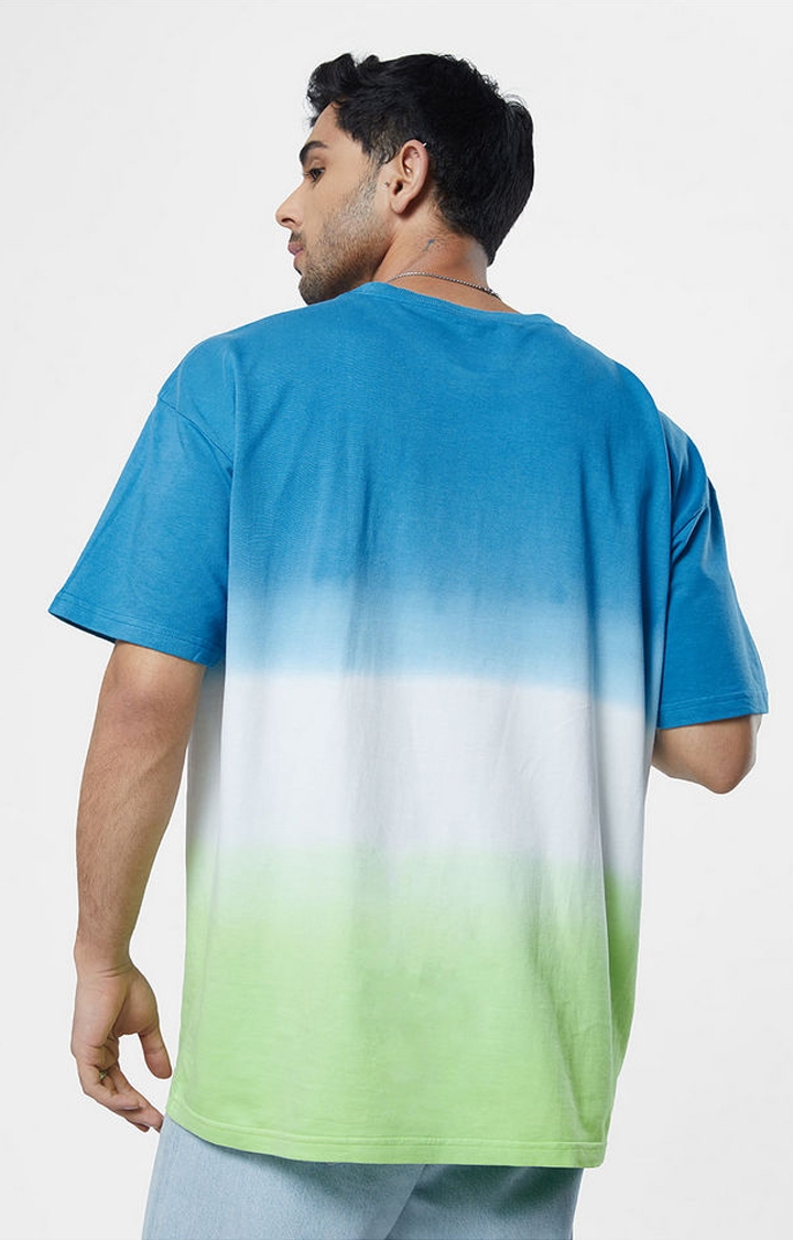 Men's Courage: Oops Multicolour Striped Oversized T-Shirt