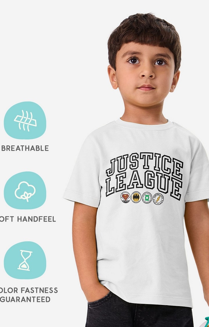 The Souled Store | Boys DC: Justice League Logo Boys Cotton T-Shirt