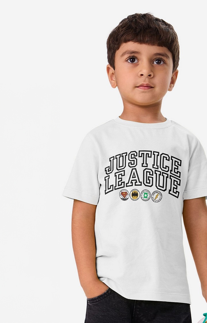 The Souled Store | Boys DC: Justice League Logo Boys Cotton T-Shirt