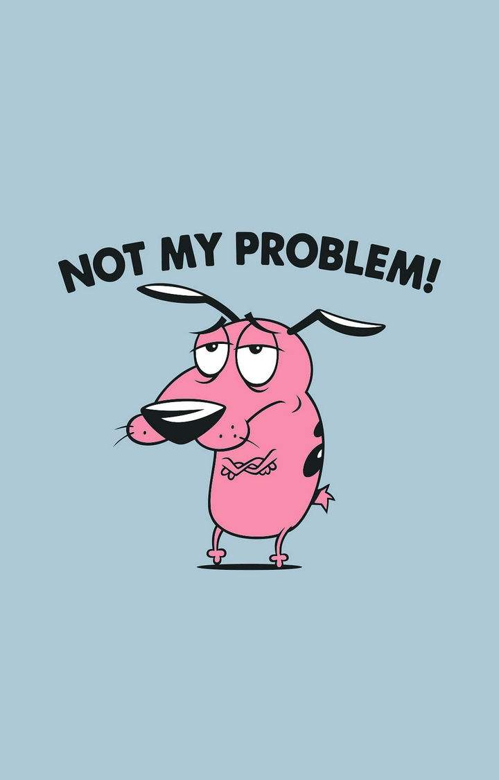 Men's Courage: Not My Problem Blue Printed Regular T-Shirt