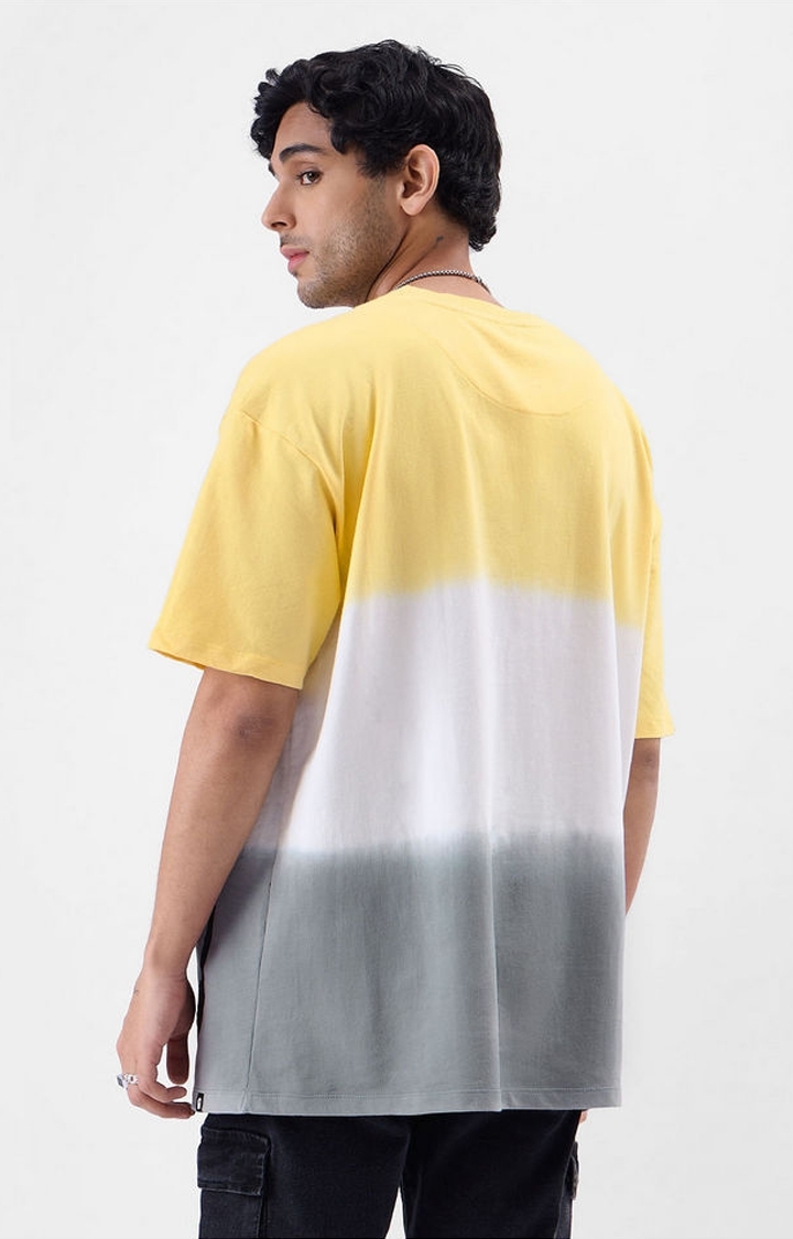 Men's Minions: I Don't Care Multicolour Printed Oversized T-Shirt