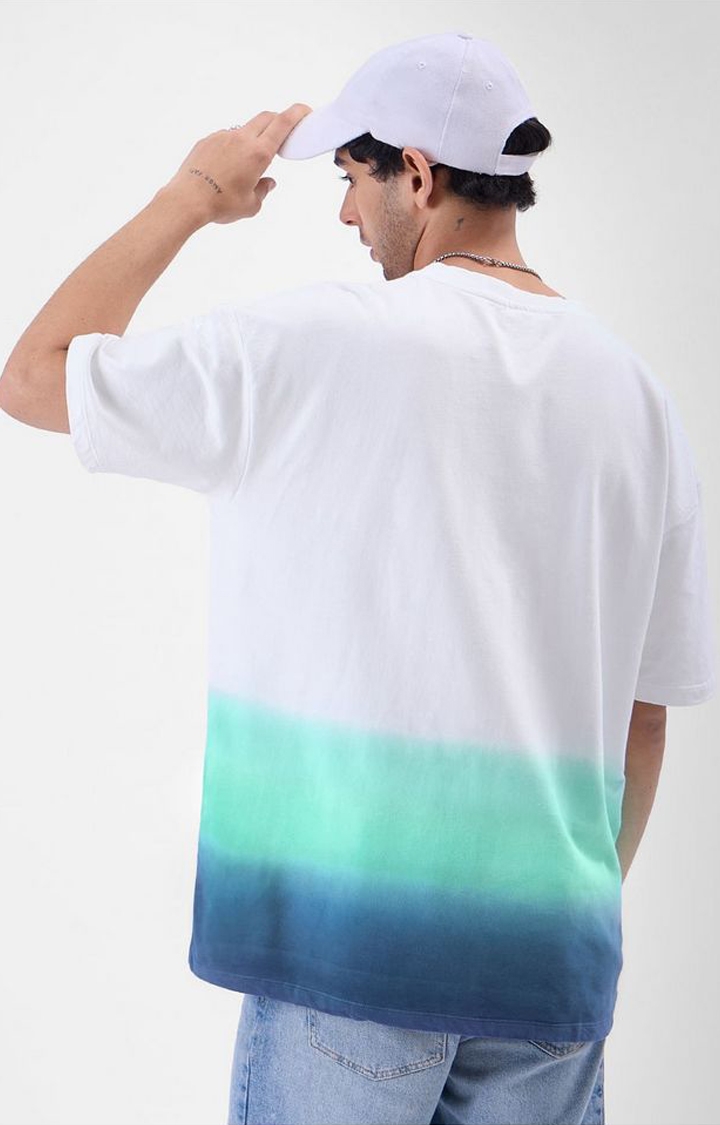 Men's Chill Vibes Multicolour Colourblock Oversized T-Shirt