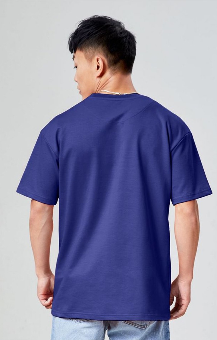 Men's Scooby Doo: Those Meddling Kids Blue Graphic Printed Oversized T-Shirt