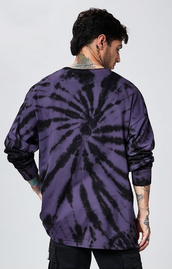 Men's The Lion King: Hakuna Matata Purple Tie Dye Printed Oversized T-Shirt