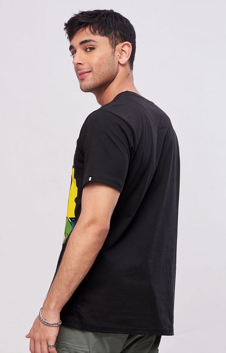 Men's Archie: Facepalm Black Printed Regular T-Shirt