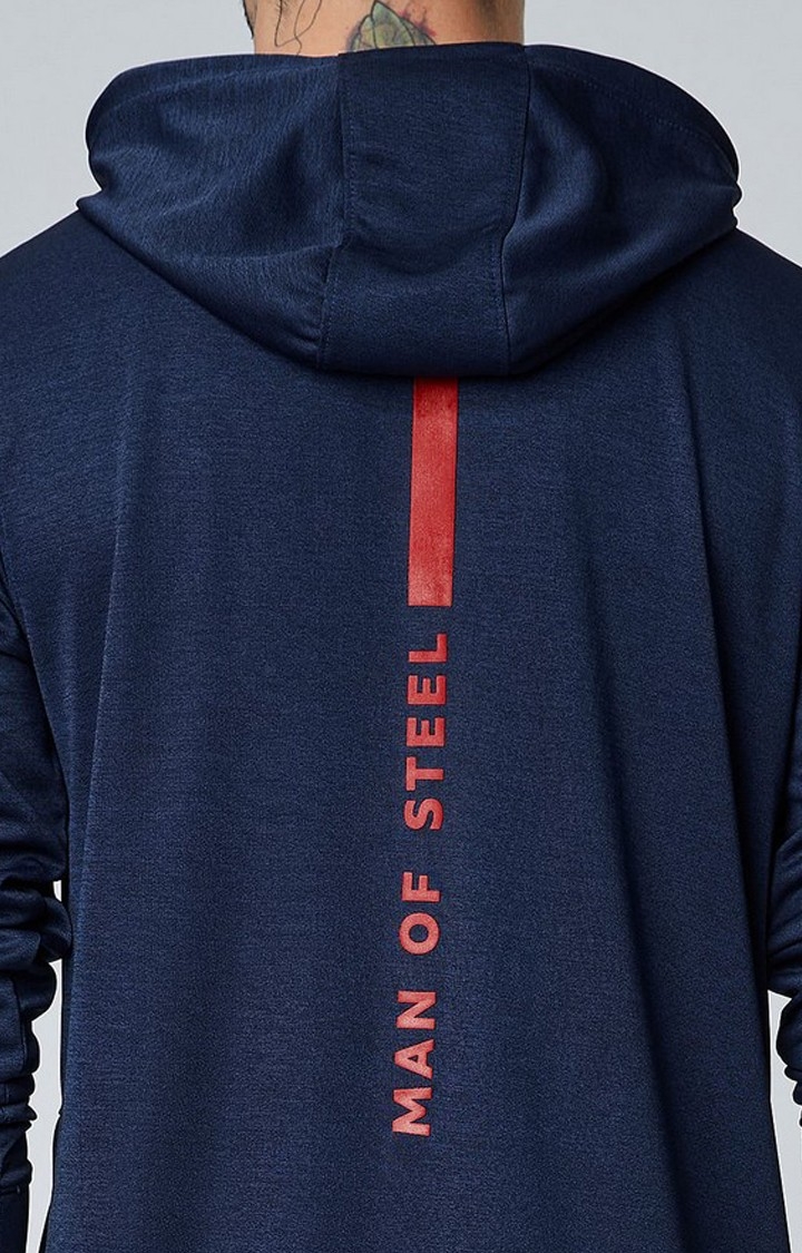 Men's DC: Superman Blue Printed Hoodies