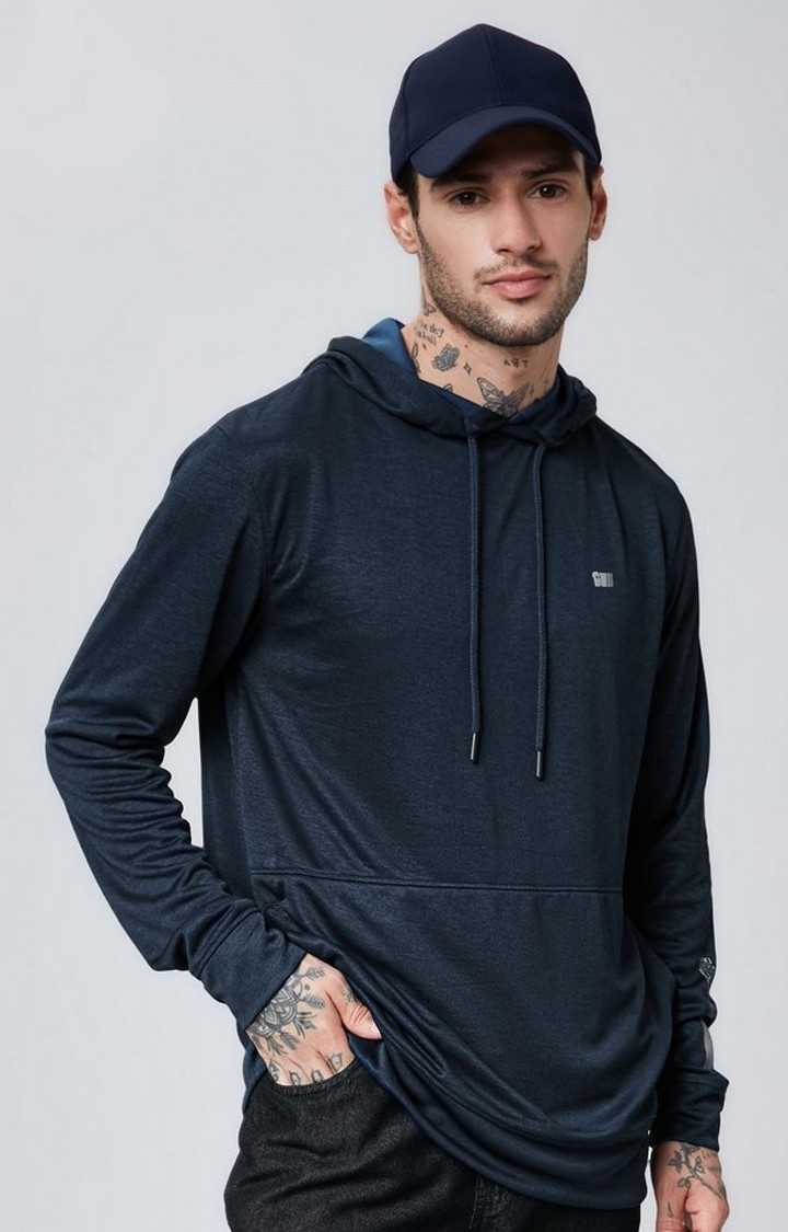 The Souled Store | Men's Blue Solid Hoodies