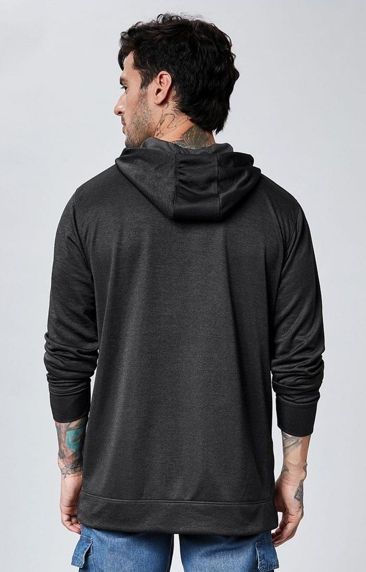 Men's Black Solid Hoodies