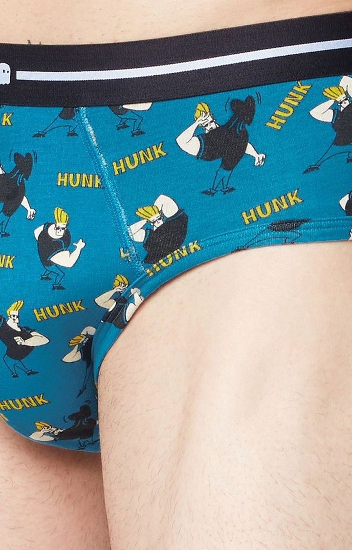 Men's Green Official Johnny Bravo: Hunk Briefs Underwear
