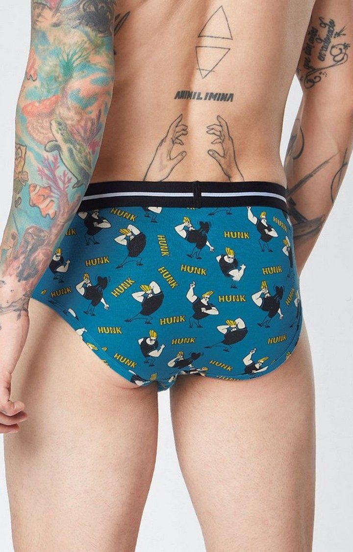 Men's Green Official Johnny Bravo: Hunk Briefs Underwear