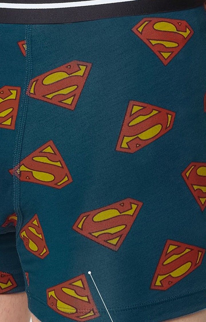 Men's Blue Official Superman: Logo Pattern Trunks Underwear