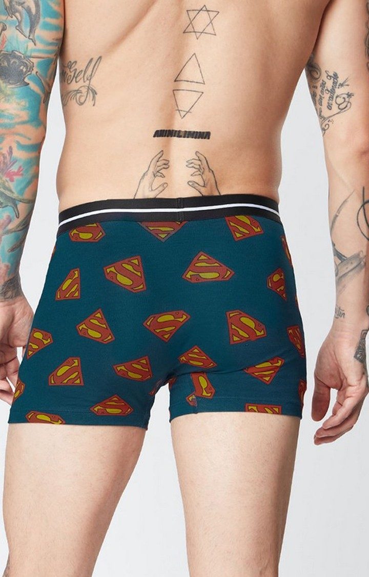 Men's Blue Official Superman: Logo Pattern Trunks Underwear