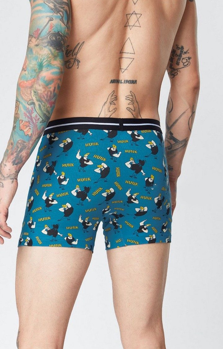 Men's Blue Official Johnny Bravo: Hunk Trunks Underwear