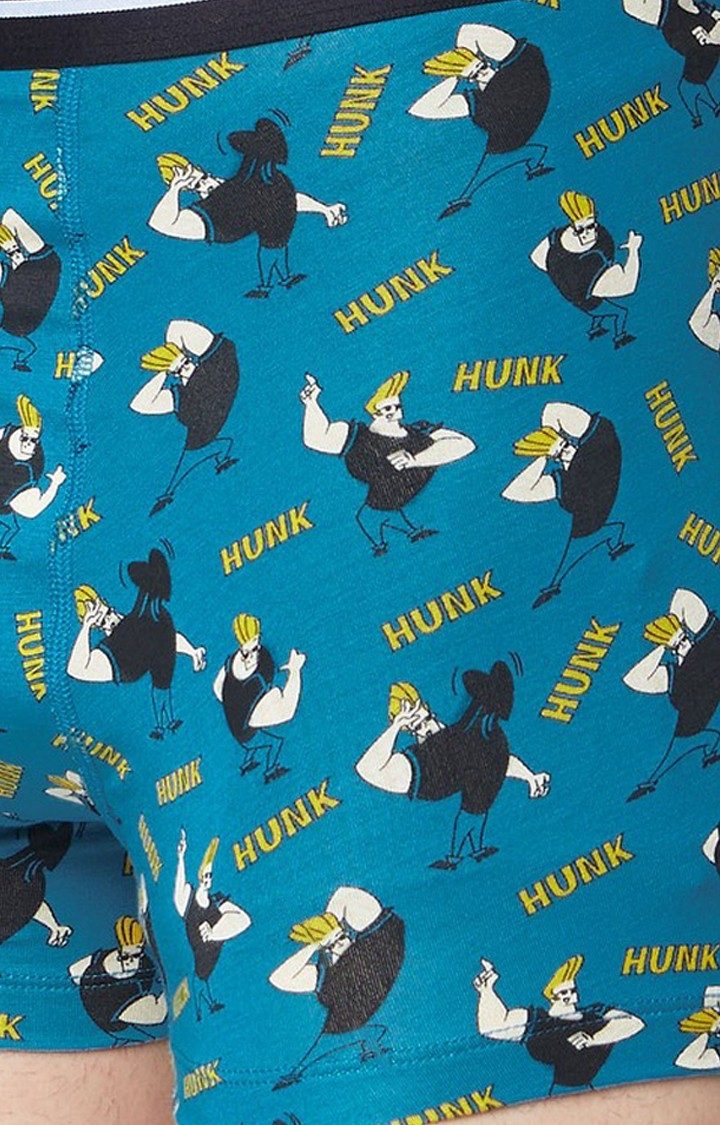 Men's Blue Official Johnny Bravo: Hunk Trunks Underwear