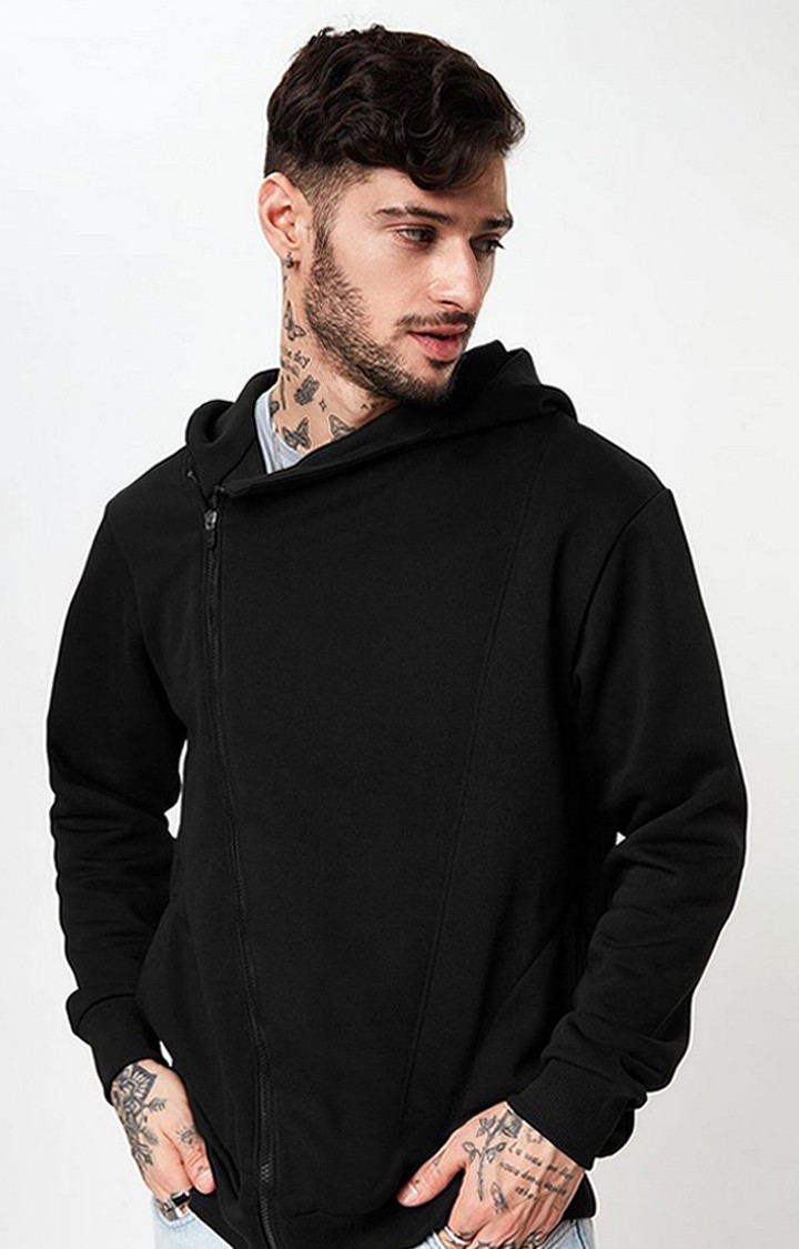 The Souled Store | Men's The Assassin Black Solid Hoodies