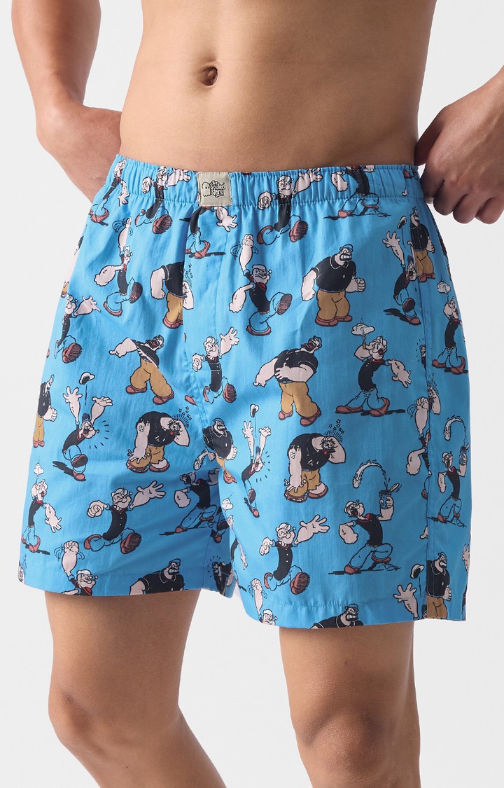 Men's Official Popeye: Pattern Boxer Short