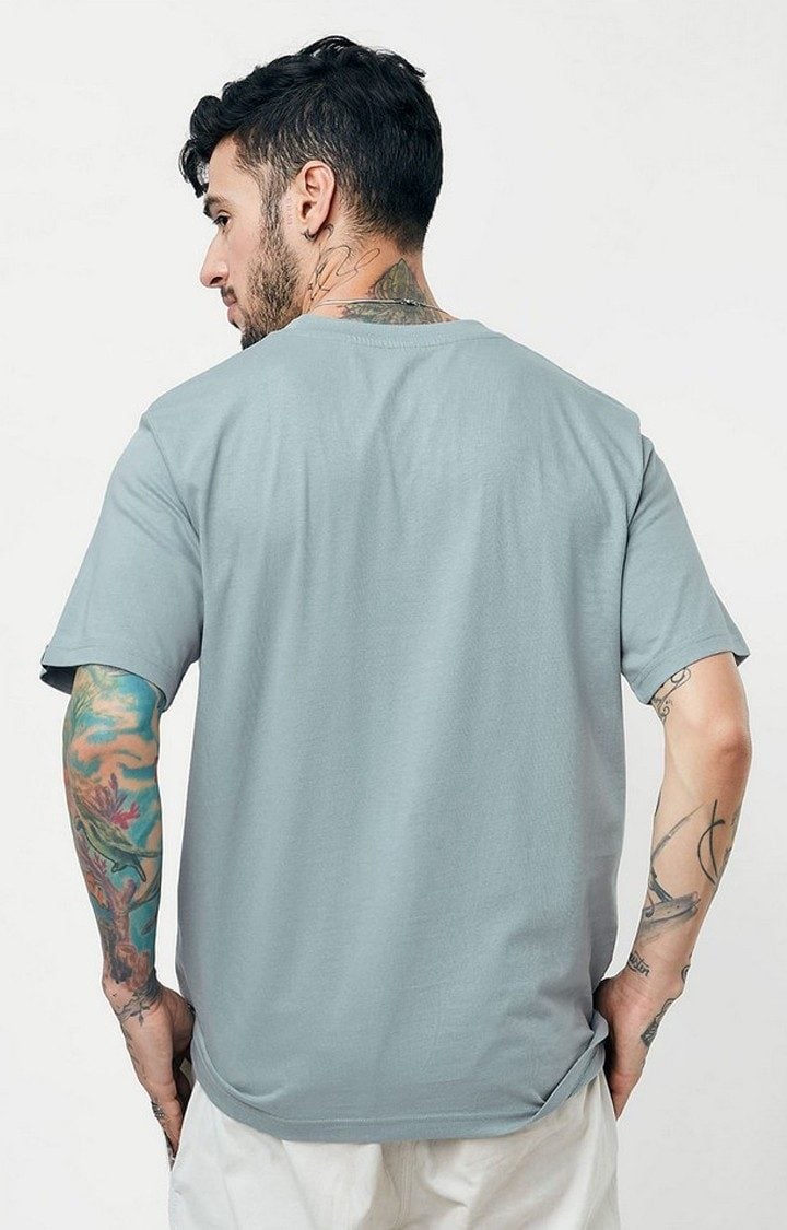 Men's Batman: The Dark Knight Grey Printed Regular T-Shirt