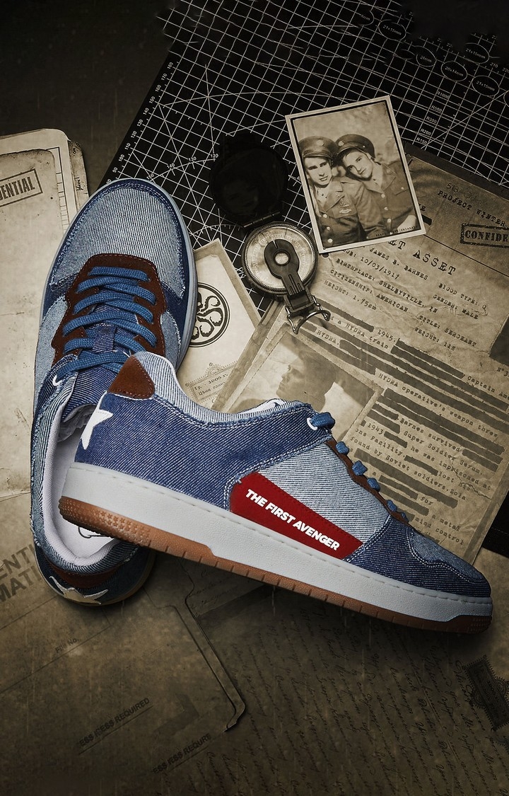 Men's Captain America: Super Soldier Blue Sneakers