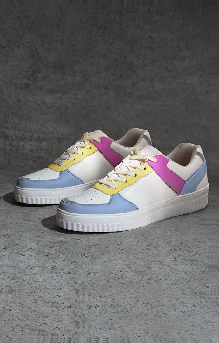 The Souled Store | Women's White (Solar Activated) Sneakers 3